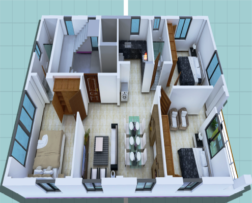 Floor Plan 3 D Vishwakarma Properties Portfolio